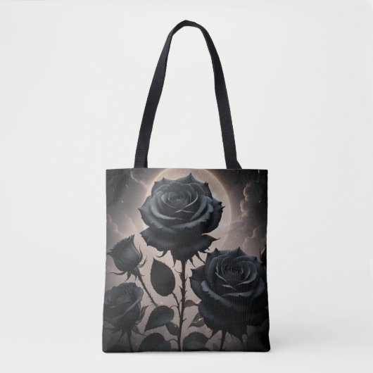 Schwarze Rose Tasche (Vorderseite)
