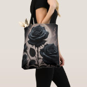 Schwarze Rose Tasche (Von Nahem)