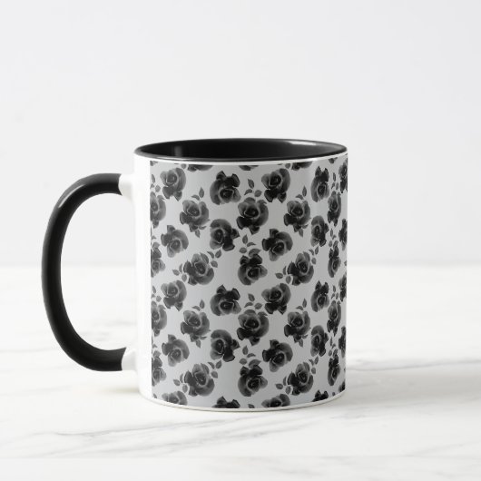Schwarze Rose Tasse (Links)