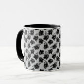 Schwarze Rose Tasse (Vorderseite Links)
