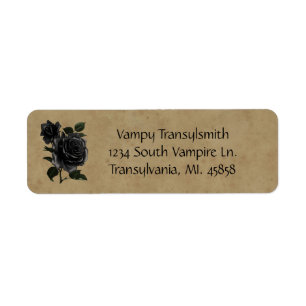 Schwarze Rose über braunem Pergament Gothic