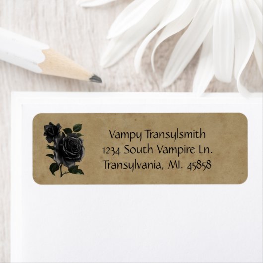 Schwarze Rose über braunes Pergament-Gothic (Insitu)