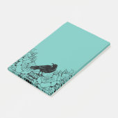 Schwarze Rose und "Raven Post-it"-Notizen Post-it Klebezettel (angewinkelt)