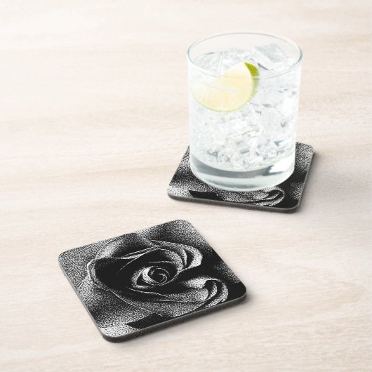 SCHWARZE ROSE UNTERSETZER (Rechte Seite)