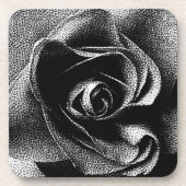SCHWARZE ROSE UNTERSETZER (Vorderseite)