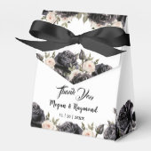 Schwarze Rose Vintage Blumengotik Hochzeit Geschenkschachtel (Vorderseite)