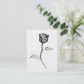 Schwarze Rose Visitenkarte (Stehend Vorderseite)