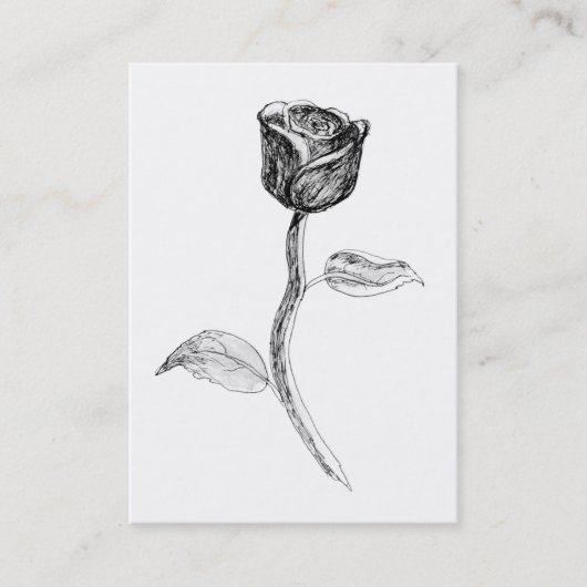 Schwarze Rose Visitenkarte (Vorderseite)