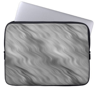 Schwarze Rose Wavy Textur Laptopschutzhülle