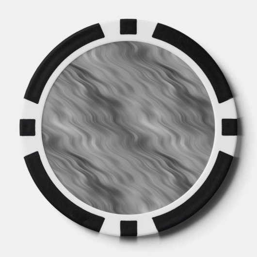 Schwarze Rose Wavy Textur Pokerchips (Vorderseite)