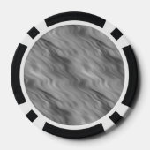 Schwarze Rose Wavy Textur Pokerchips (Rückseite)