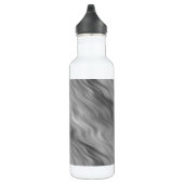 Schwarze Rose Wavy Textur Trinkflasche (Rechts)