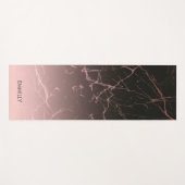 Schwarze Rose Yogamatte (Vorderseite (Horizontal))