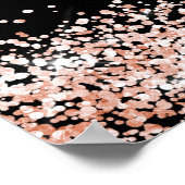 Schwarze Rose zum Geburtstag Poster (Ecke)