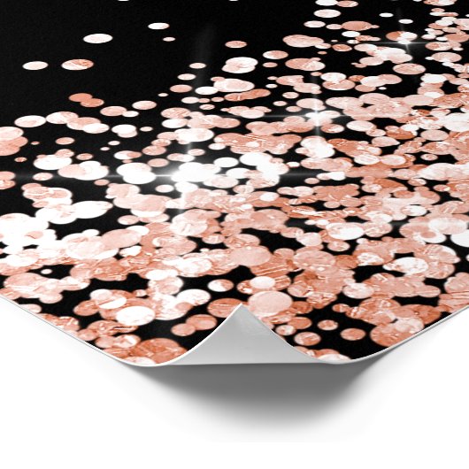 Schwarze Rose zum Geburtstag Poster (Ecke)