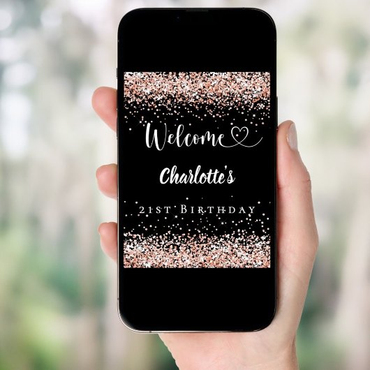 Schwarze Rose zum Geburtstag Poster