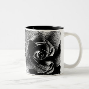 SCHWARZE ROSE ZWEIFARBIGE TASSE