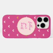 Schwarze Roségold-Herzen Case-Mate iPhone Hülle (Rückseite (Horizontal))