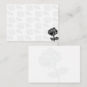 Schwarze Rosen Blank Mitteilungskarte (Vorne/Hinten)