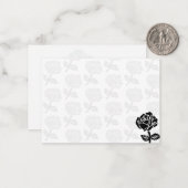 Schwarze Rosen Blank Mitteilungskarte (Vorderseite/Rückseite Beispiel)