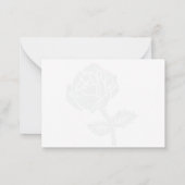 Schwarze Rosen Blank Mitteilungskarte (Rückseite)