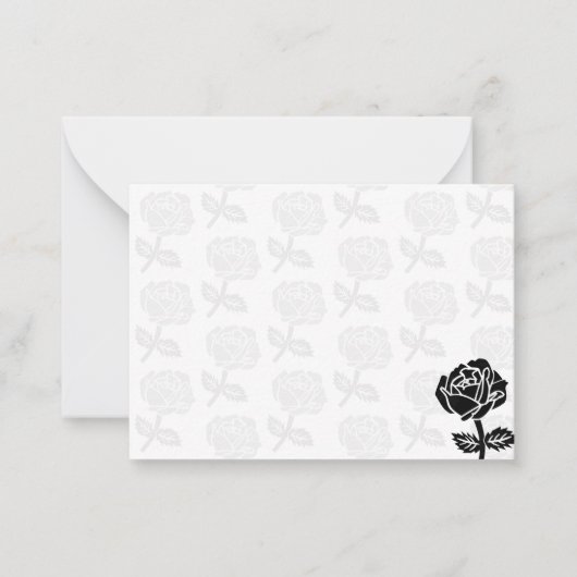 Schwarze Rosen Blank Mitteilungskarte (Vorderseite)