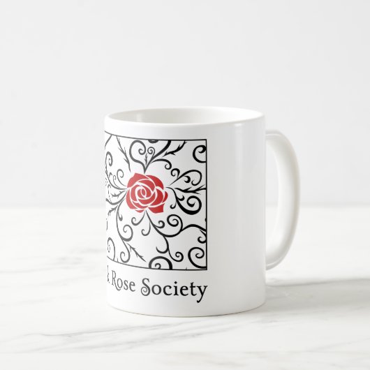 Schwarze Rosen-Gesellschafts-Tassen | Heartblaze Tasse (VorderseiteRechts)