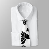 Schwarze Rosen Krawatte (Gebunden)