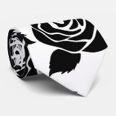 Schwarze Rosen Krawatte (Gerollt)