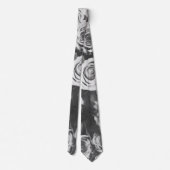 Schwarze Rosen Krawatte (Rückseite)