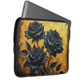 Schwarze Rosen Laptopschutzhülle (Vorne Rechts)