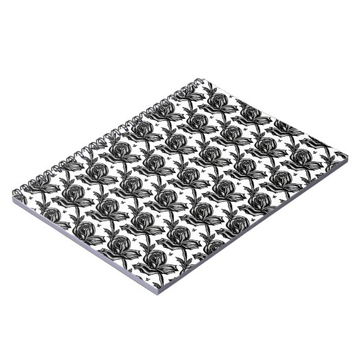 Schwarze Rosen Notizblock (Linke Seite)