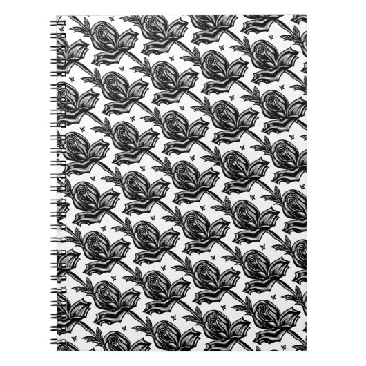 Schwarze Rosen Notizblock (Vorderseite)