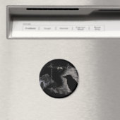 Schwarze Rosen-Raben-Magnet Magnet (In Situ (Geschirrspüler))