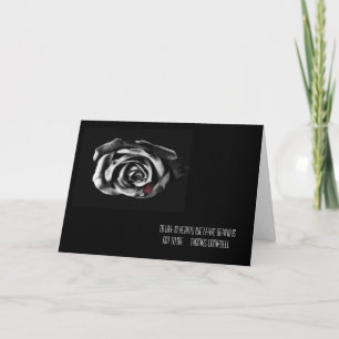 Schwarze Rosen Sympathiekarten Karte