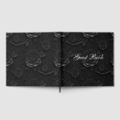 Schwarze Rosen über schwarzem Spitzenblick Gästebuch (Voll)