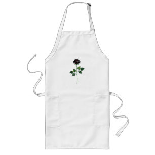 Schwarze Rosenblume Lange Schürze