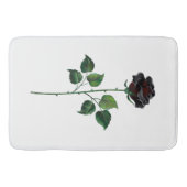Schwarze Rosenblüte Badematte (Vorderseite)