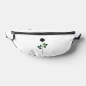Schwarze Rosenblüte Bauchtasche (Ablage )