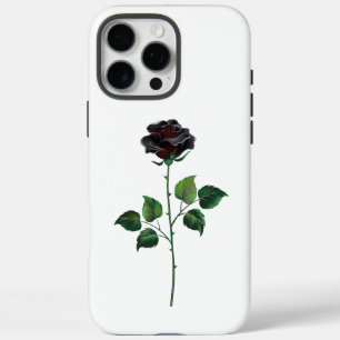 Schwarze Rosenblüte iPhone 16 Pro Max Hülle