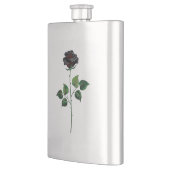 Schwarze Rosenblüte Flachmann (Links)