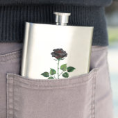 Schwarze Rosenblüte Flachmann (Beispiel)
