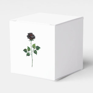 Schwarze Rosenblüte Geschenkschachtel