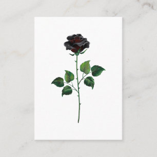 Schwarze Rosenblüte Terminkarte