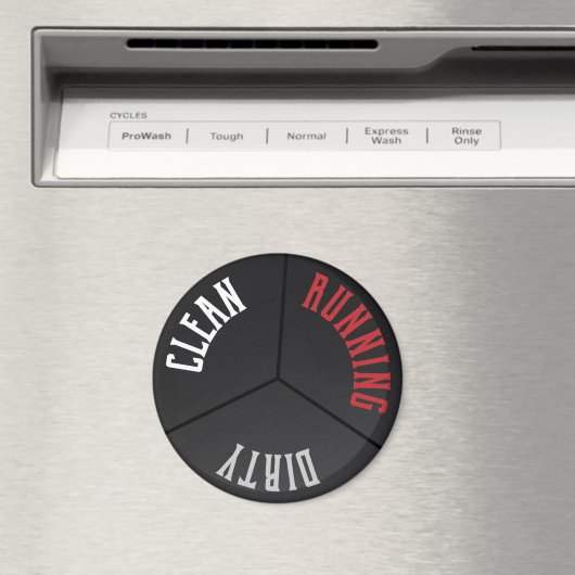 Schwarze, rostfreie Spülmaschine sauber, dreckig Magnet (In Situ (Geschirrspüler))