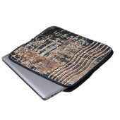 Schwarze rostige MetallSchmutz-Fotografie Laptopschutzhülle (Vorne Knopf)