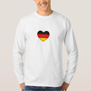 Schwarze Rot-Gold-Flaggenfarben Herzlicher deutsch T-Shirt