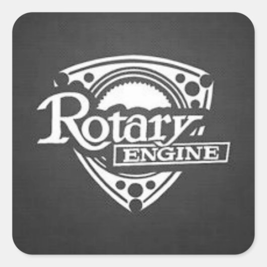 Schwarze Rotary Motor Sticker (Vorderseite)