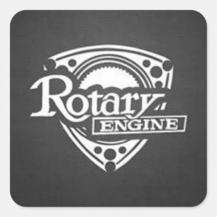 Schwarze Rotary Motor Sticker