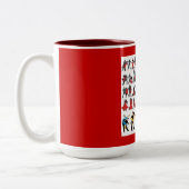 SCHWARZE ROTE BALLROOM FARBIGE TANKER TANZEN DIGIT ZWEIFARBIGE TASSE (Links)